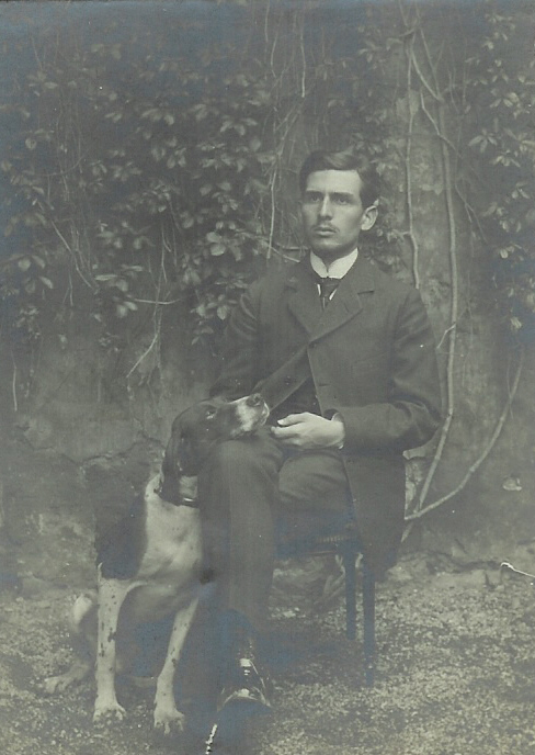 Charles Bourdillon et son chien Bon