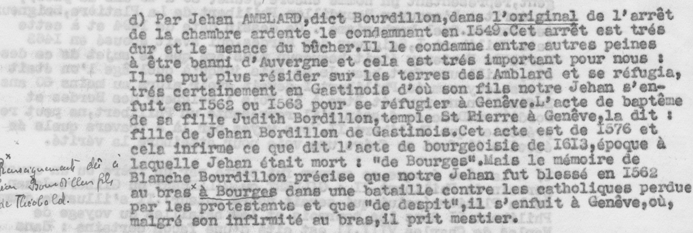 Extraits de la correspondance de Jules Stalla-Bourdillon (1951)  avec ses cousins